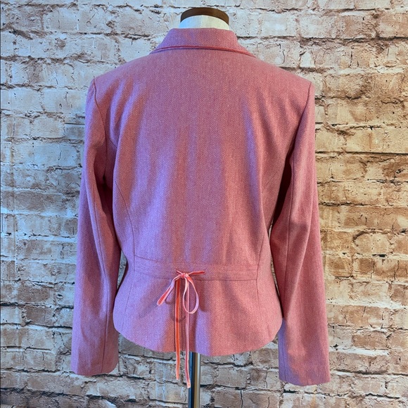 Vintage Andrew & Co pink, herringbone wool blazer - Picture 8 of 13